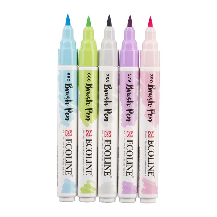 Акварелни писалки Ecoline Brush Pen Pastel
