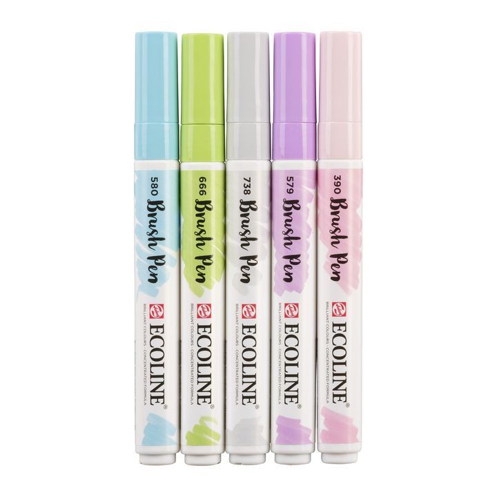 Акварелни писалки Ecoline Brush Pen Pastel