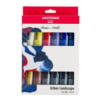 Комплект акрилни бои AMSTERDAM Urban Landscape - 12 x 20 ml