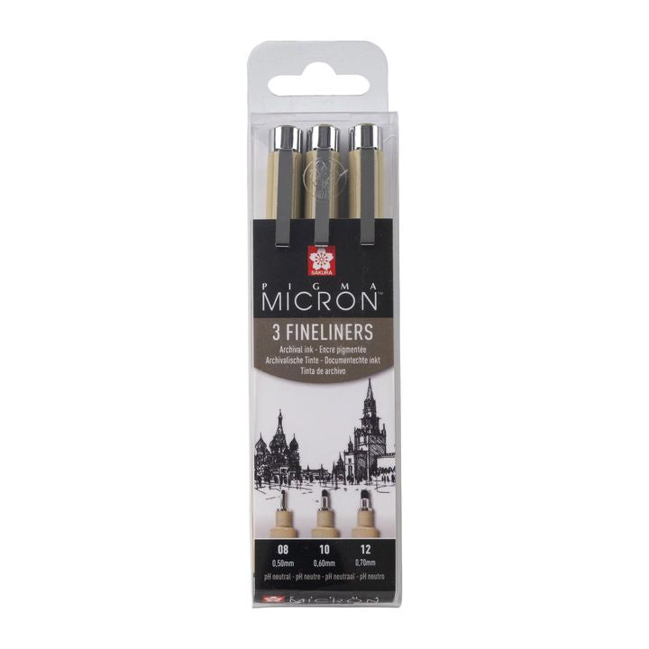 Set tehničkih olovaka SAKURA PIGMA MICRON set BROAD 3 kom