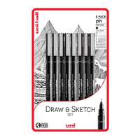 Σετ μαρκαδόρων UNI PIN fineliner Draw and Sketch 8 τεμ.