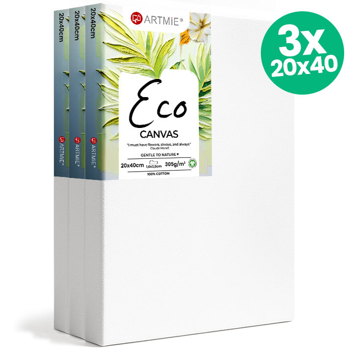 Σετ 3 καμβάδων ζωγραφικής ECO 20x40 cm