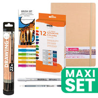 Diario d'arte quotidiano Set di pittura 21 x 29,7 cm - Guazzo