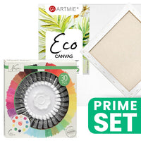 Комплект акрилни бои Nassau и платно ARTMIE Eco 30x30