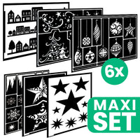 Weihnachtsmotiv-Malschablonenset - 6 Stück | ARTMIE