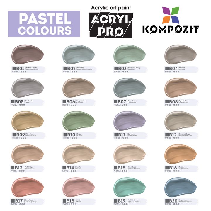 ACRYL PRO Komposit-Pastell-Acrylfarben-Set — Bild 10