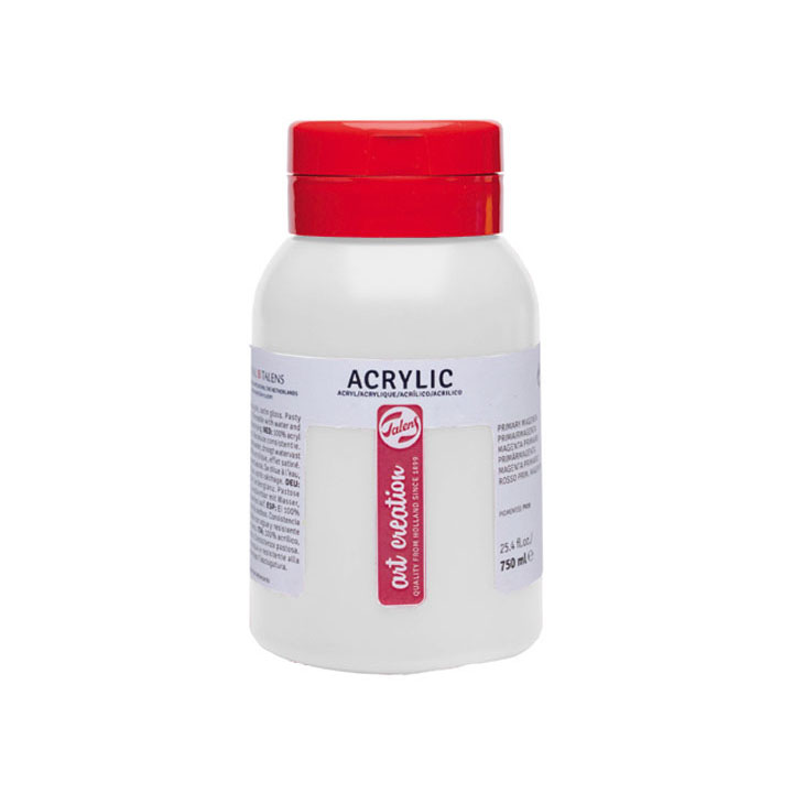 ArtCreation Essentials Acrylfarbe 750 ml – 40 Farbtöne | 105-titanweiß