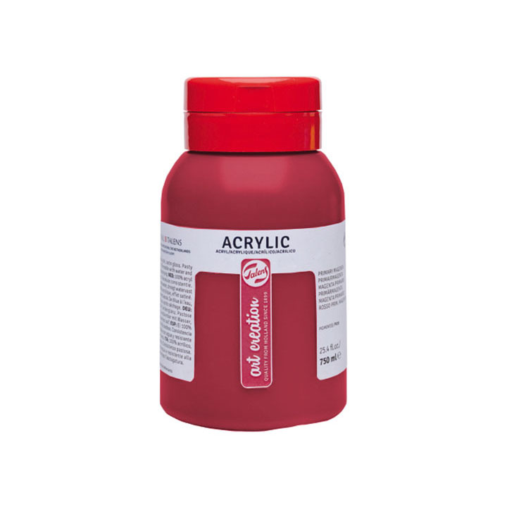 ArtCreation Essentials Acrylfarbe 750 ml – 40 Farbtöne | 318-karminrot
