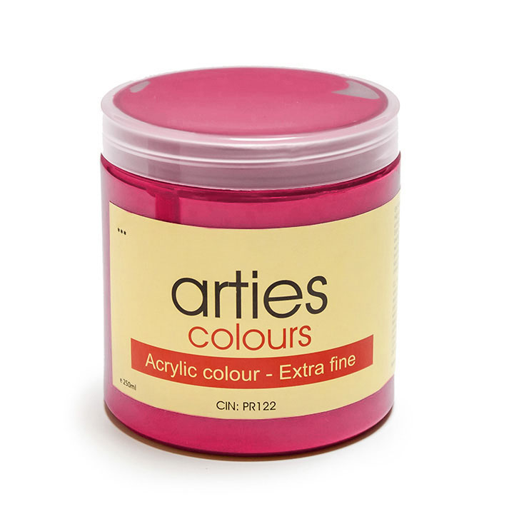 Arties Colours Acrylfarbe 250 ml – 45 Farbtöne | 5020 - korallenrot