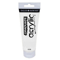 Daler-Rowney GRADUATE Acrylfarbe 120 ml | verschiedene Farbtöne | 006 Mixing Weiß