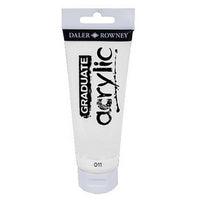 Daler-Rowney GRADUATE Acrylfarbe 120 ml | verschiedene Farbtöne | 011 weiß