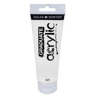 Daler-Rowney GRADUATE Acrylfarbe 120 ml | verschiedene Farbtöne | 020 perlweiß