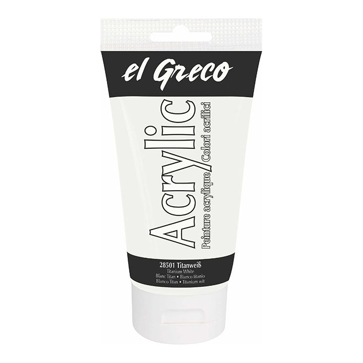 El Greco Acrylfarbe 150 ml | verschiedene Farben | Titandioxidweiß