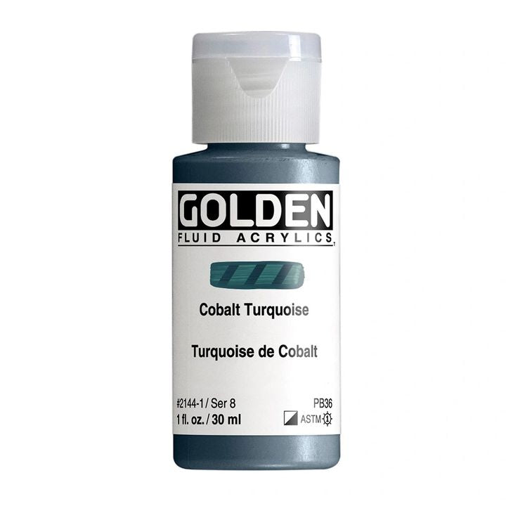 GOLDEN Fluid Acrylfarbe 118 ml | verschiedene Farben | 2144 kobaltová tyrkysová