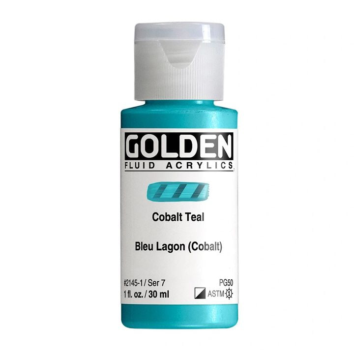 GOLDEN Fluid Acrylfarbe 118 ml | verschiedene Farben | 2145 kobaltová modrozelená