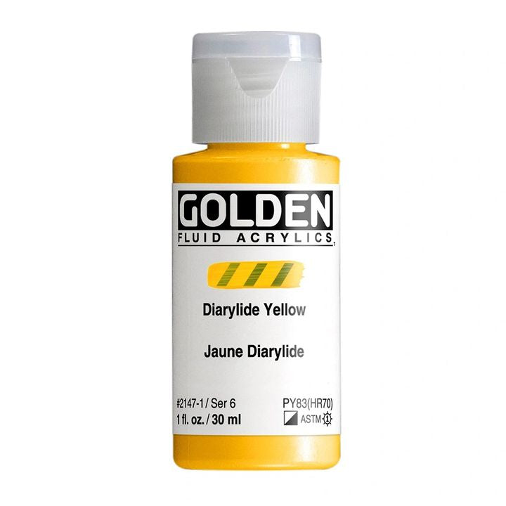 GOLDEN Fluid Acrylfarbe 118 ml | verschiedene Farben | 2147 pigmentová žltá