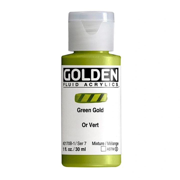 GOLDEN Fluid Acrylfarbe 118 ml | verschiedene Farben | 2170 zeleno zlatá
