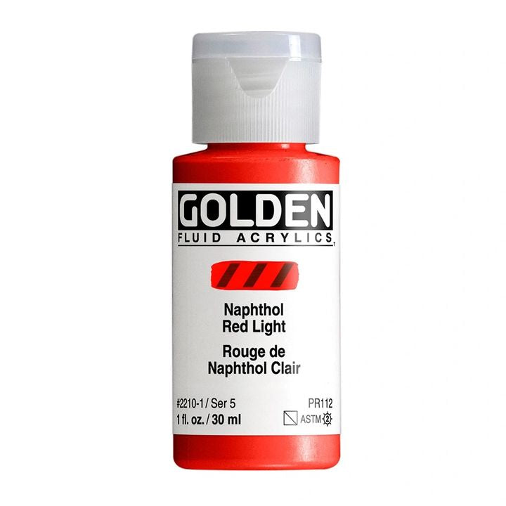 GOLDEN Fluid Acrylfarbe 118 ml | verschiedene Farben | 2210 Naftol hellrot