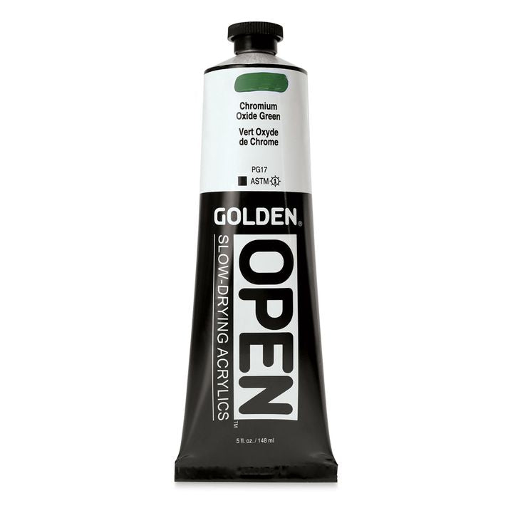GOLDEN OPEN Slow-Drying Acrylfarbe 148 ml | verschiedene Farbtöne | 7060 Chrómoxidová Zelená