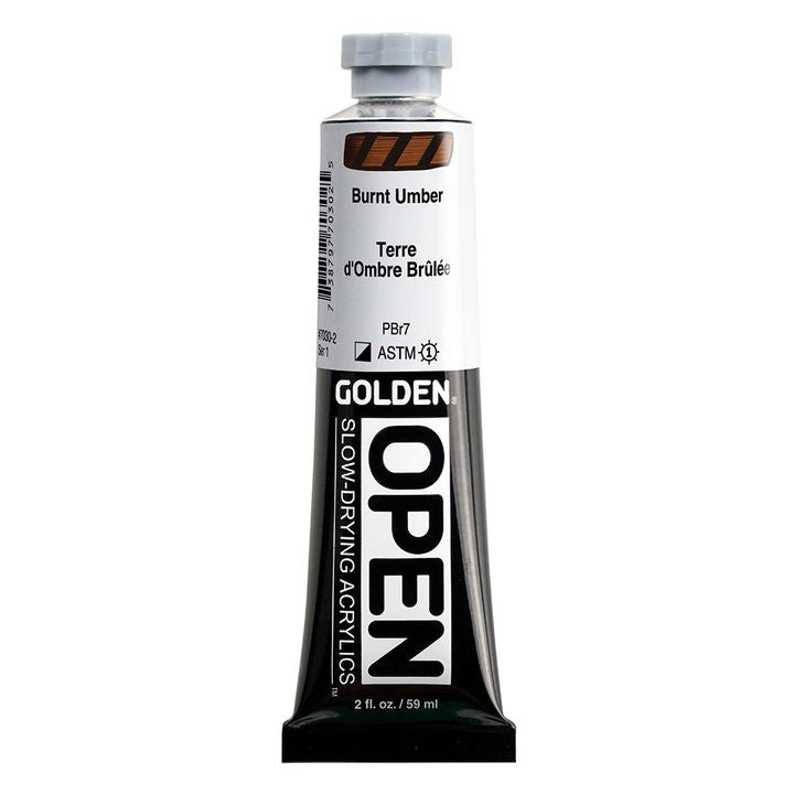 GOLDEN OPEN Slow-Drying Acrylfarbe 59 ml | verschiedene Farbtöne | 7030 Pálená Umbra