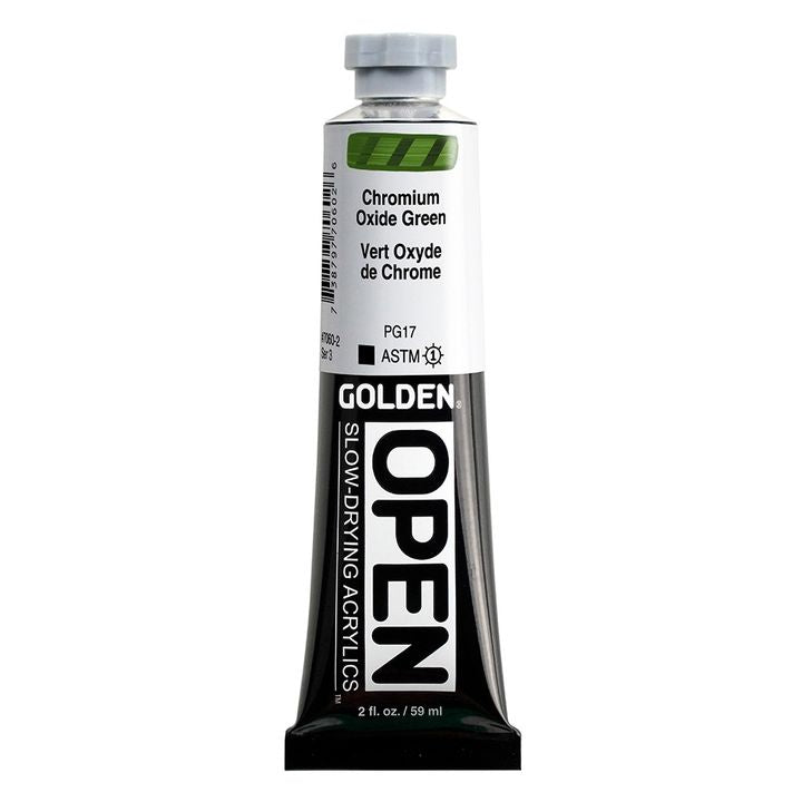 GOLDEN OPEN Slow-Drying Acrylfarbe 59 ml | verschiedene Farbtöne | 7060 Chrómoxidová Zelená