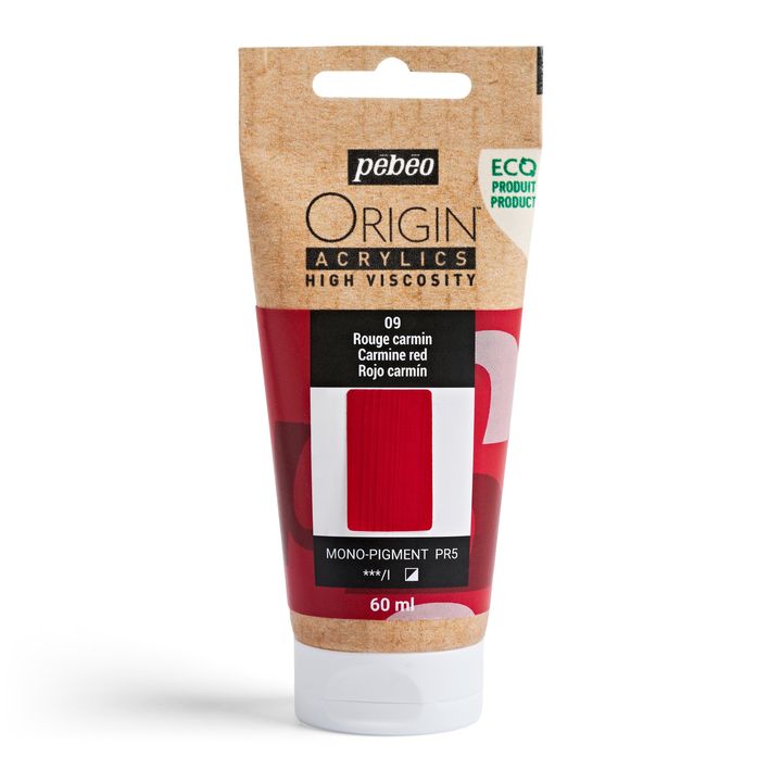 Pebeo ORIGIN Acrylfarbe 60 ml | verschiedene Farbtöne | karmesinrot