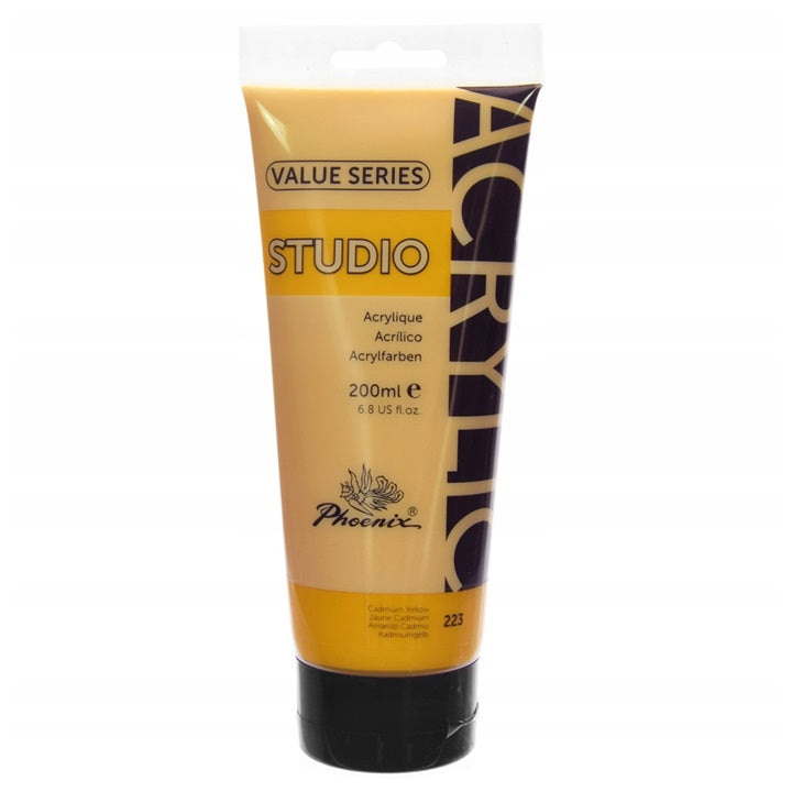 Colore acrilico PHOENIX 200 ml | varie tonalità - 223 Cadmium giallo