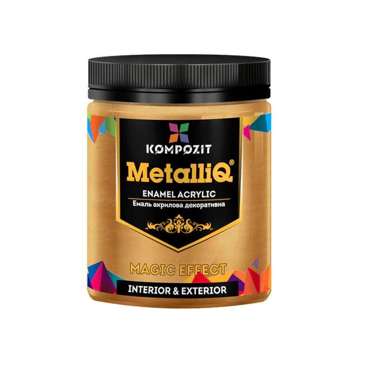 MetalliQ Kompozit Acrylfarbe mit Metallic-Effekt 500 g | verschiedene Farbtöne | rotgold