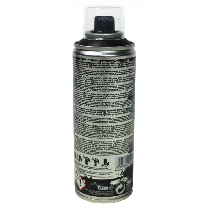 Akrylová kriedová farba v spreji  Pebeo  200 ml čierna — obrázok 2