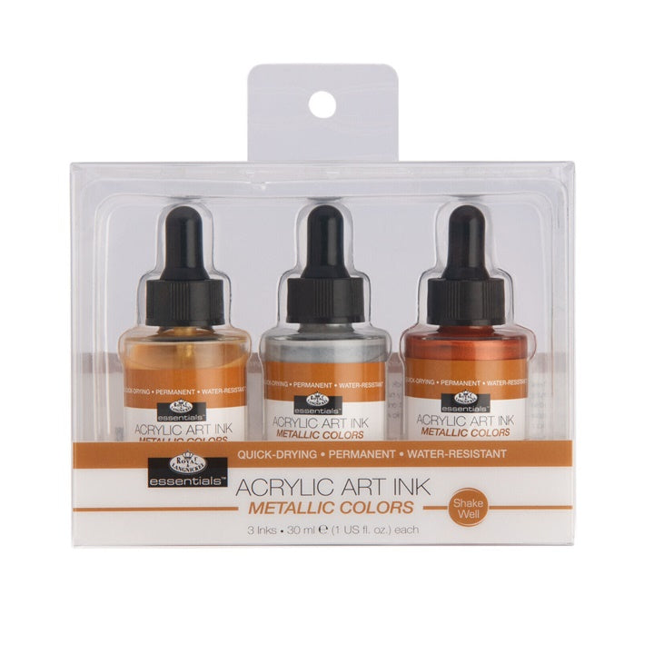 Akrylový atrament Royal & Langnickel metalické farby 3 x 30 ml — obrázok 5