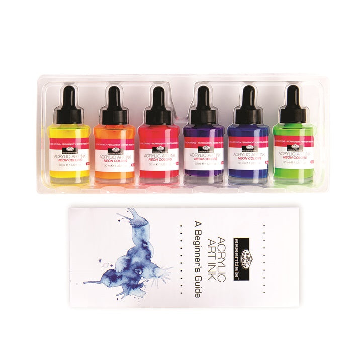 Akrylový atrament Royal & Langnickel neónové farby 6 x 30 ml — obrázok 4