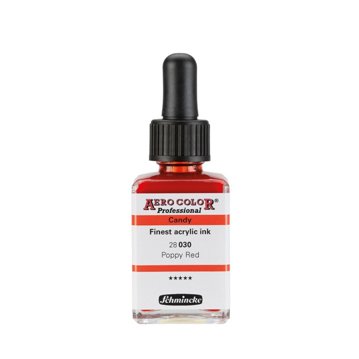 Schmincke AERO COLOR Professional Candy Acryltinte 28 ml | verschiedene Farben | 030 Mohnblume