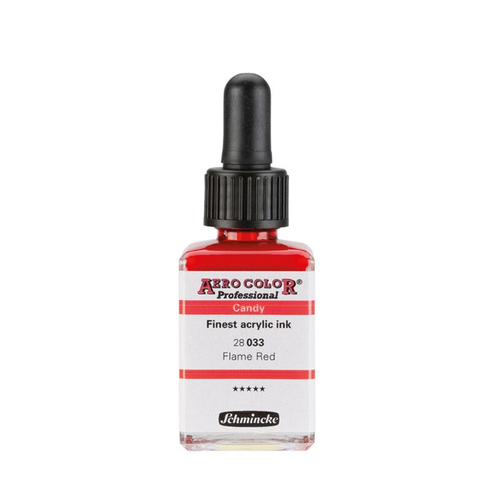 Schmincke AERO COLOR Professional Candy Acryltinte 28 ml | verschiedene Farben | 033 flame rot