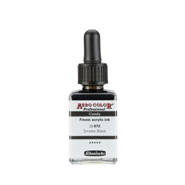 Schmincke AERO COLOR Professional Candy Acryltinte 28 ml | verschiedene Farben | 072 smoke schwarz