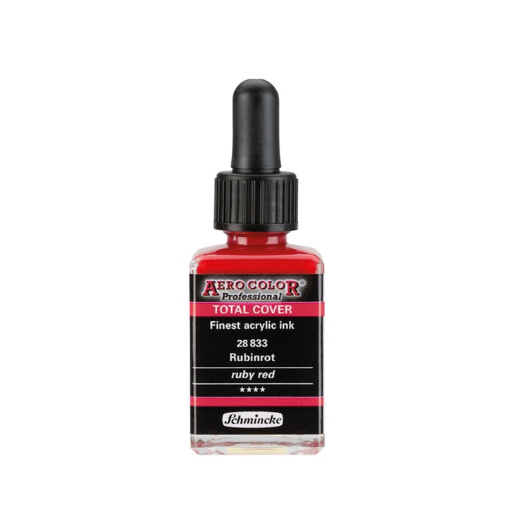 Schmincke AERO COLOR Professional Total Cover Acryl-Tinte 28 ml | verschiedene Farben | 833 rubinrot