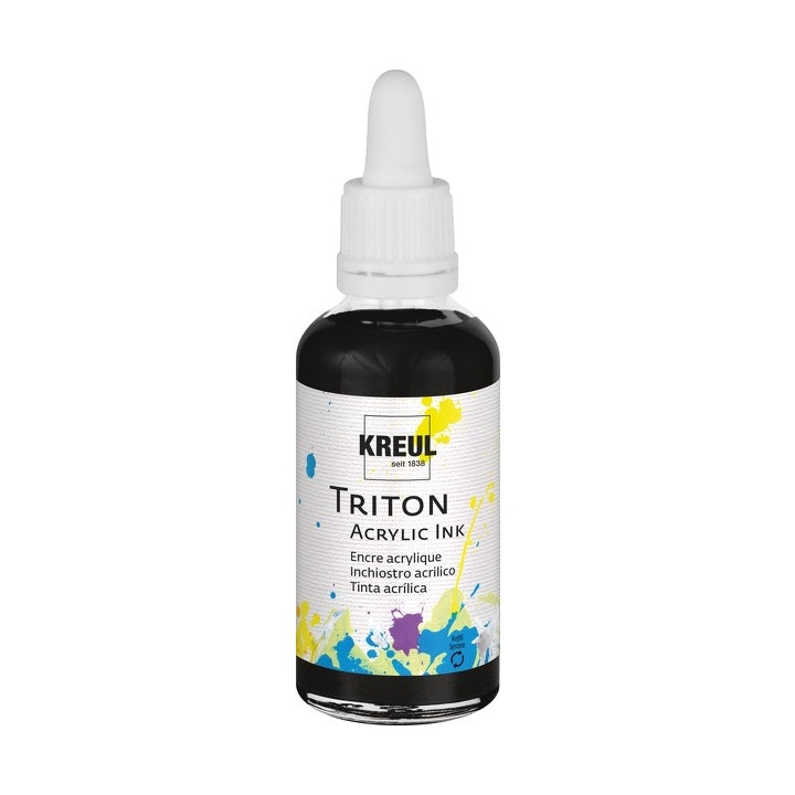 KREUL Triton Acryltinte 40 ml – verschiedene Farben | schwarz