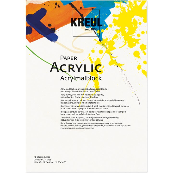 Akrylový papier KREUL - 10 listov | rôzne rozmery — obrázok 3
