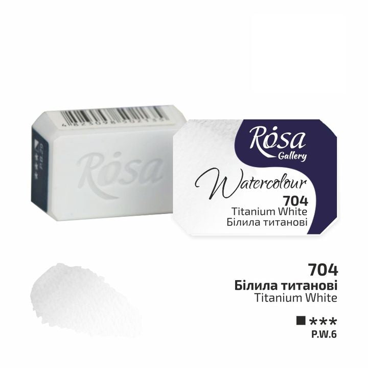 Rosa Gallery Aquarellfarben im Näpfchen 2,5 ml | verschiedene Farben | 704 Titanweiß