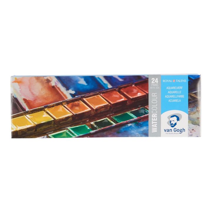 Van Gogh Aquarellfarben im Metallkasten | verschiedene Sets | 24 Schnapsgläser