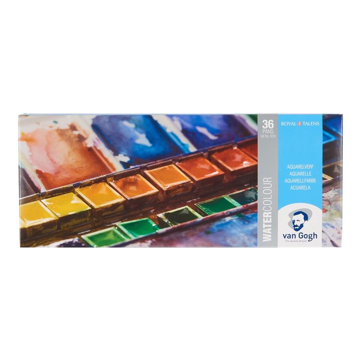 Van Gogh Aquarellfarben im Metallkasten | verschiedene Sets | 36 Schnapsgläser