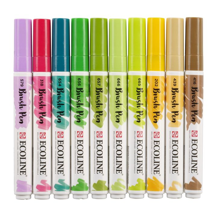 Akvarelové perá Ecoline Brush Pen Botanic — obrázok 5