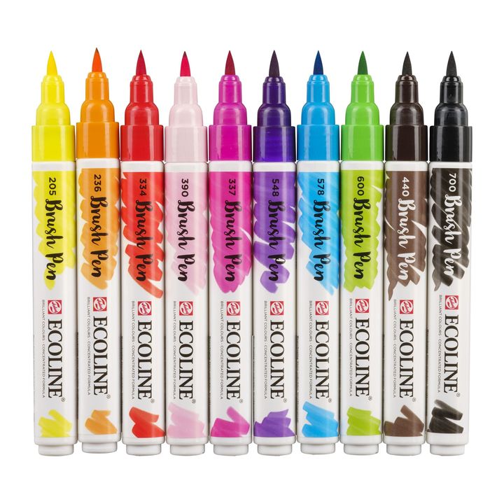 Akvarelové perá Ecoline Brush Pen Bright — obrázok 5