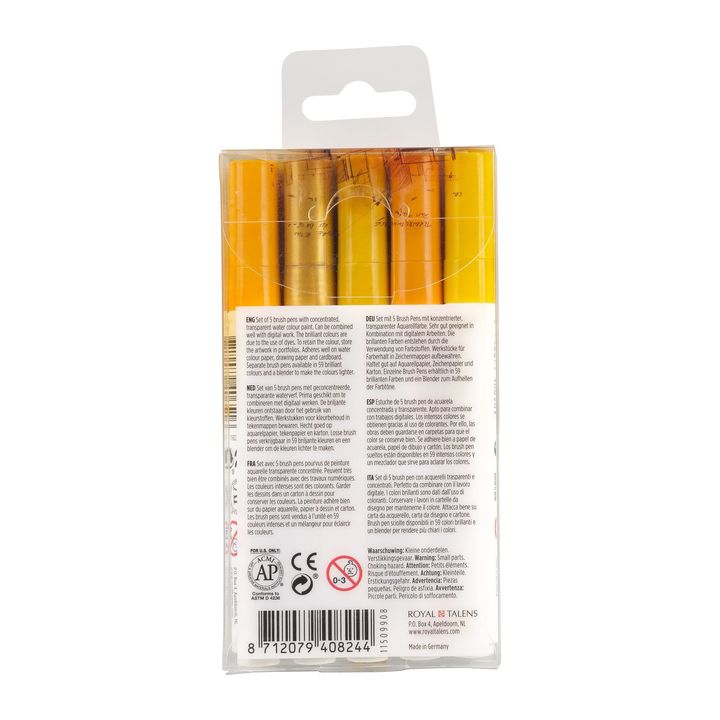 Akvarelové perá Ecoline Brush Pen Earth — obrázok 2