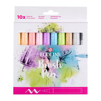 Akvarelové perá Ecoline Brush Pen pastelové 10 ks — obrázok 1