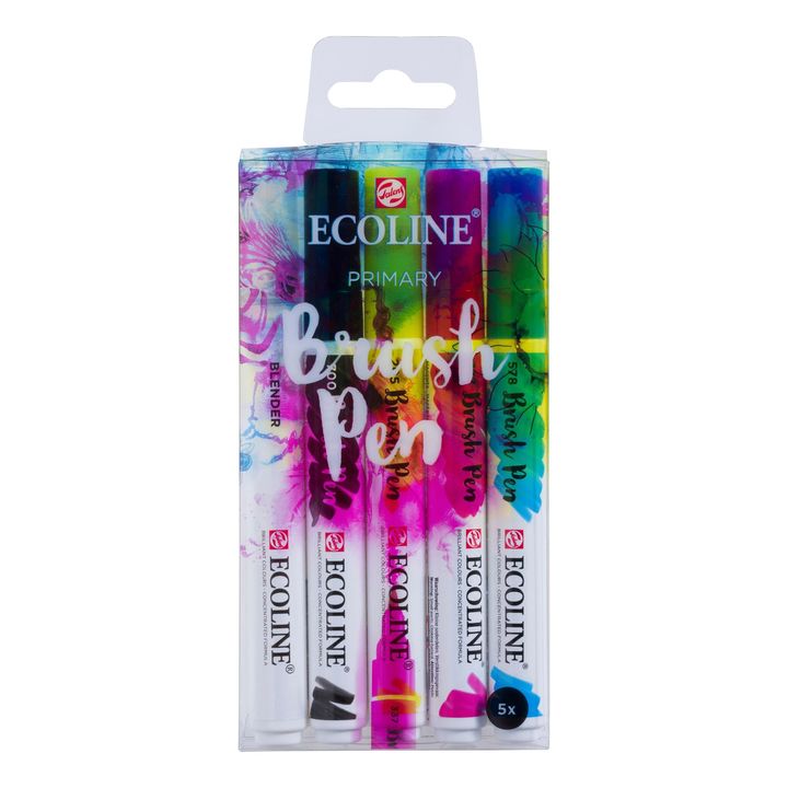 Akvarelové perá Ecoline Brush Pen Primary — obrázok 4