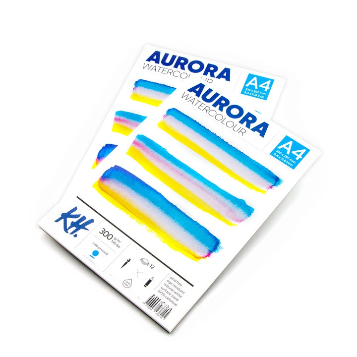 Akvarelový blok AURORA cold press - 12 listový | rôzne formáty — obrázok 2