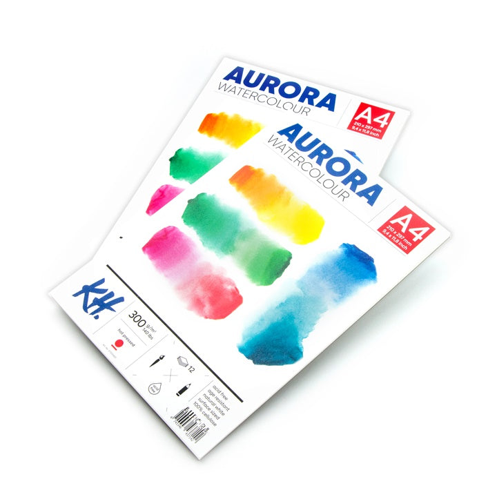 Akvarelový blok AURORA hot press - 12 listový | rôzne formáty — obrázok 3