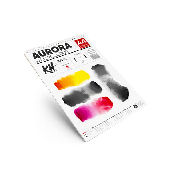 Akvarelový blok AURORA hot press so špirálou - 12 listový | rôzne formáty — obrázok 2