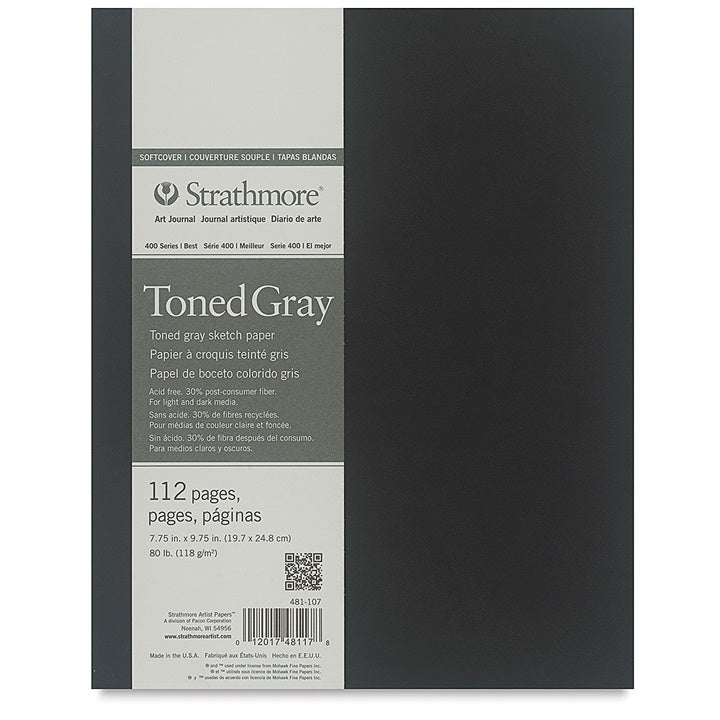 Art Journal Strathmore Tónovaný papier Gray mäkká väzba  | rôzne rozmery — obrázok 3