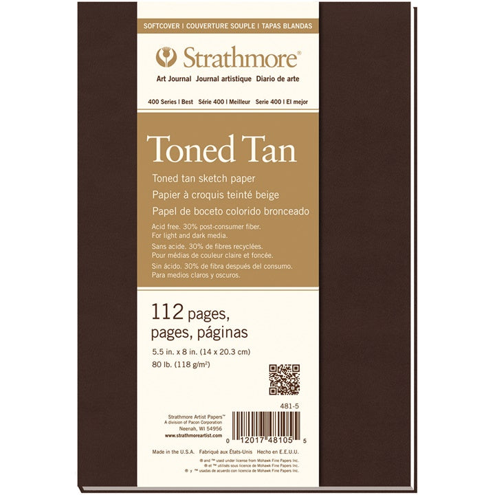 Strathmore Art Journal Toned Tan Softcover | verschiedene Größen | 14 x 20.3 cm